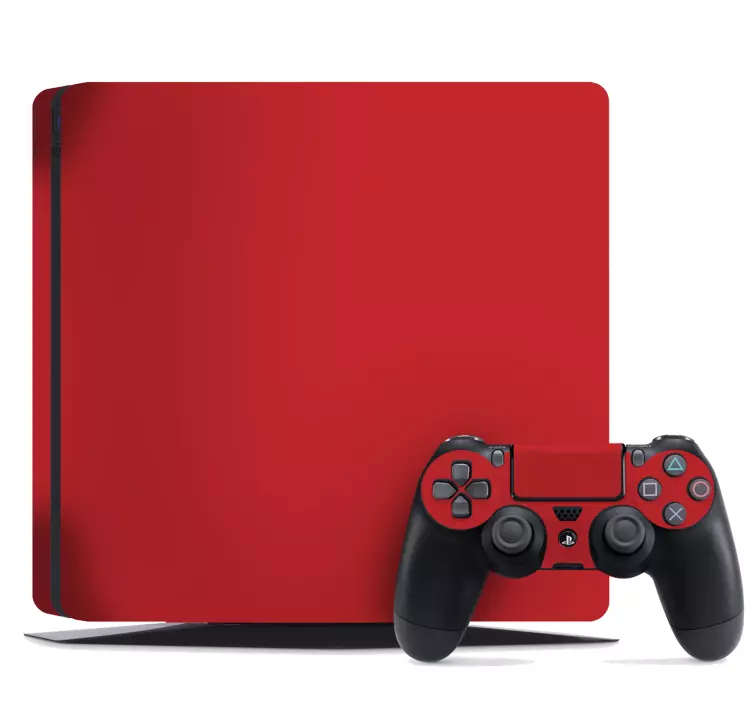Vinilo ps4 consola rojo vibrante - TenVinilo