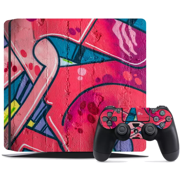 Vinilo ps4 estilo graffiti vibrante - TenVinilo