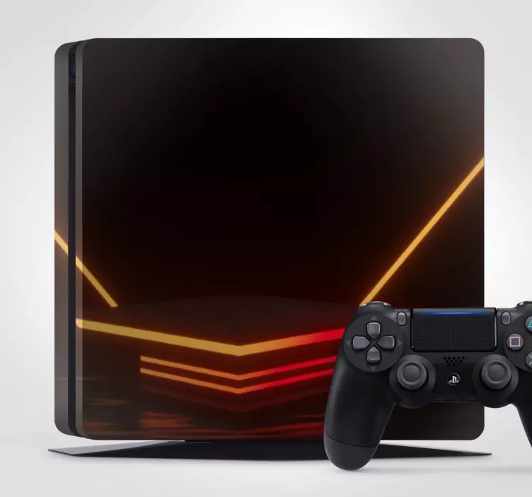 Vinilo PS4 patrón de luces de neón - TenVinilo