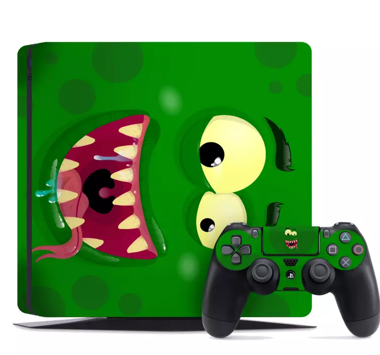 Vinilo ps4 tema monstruo verde - TenVinilo