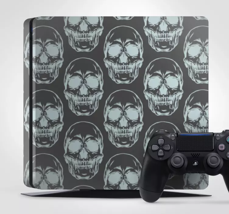 Vinilo PS4 patrón de calavera - TenVinilo