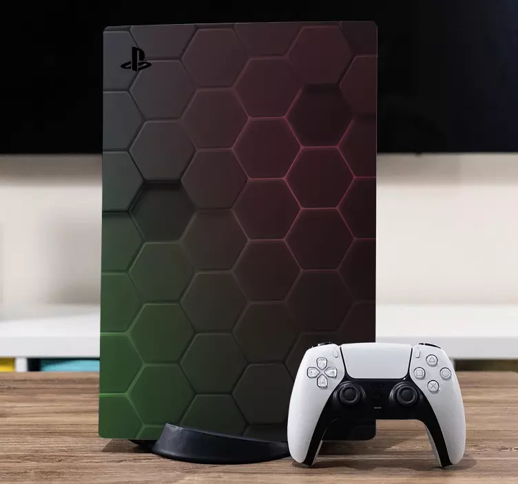 Skin PS5 Hexagonal gris - TenVinilo