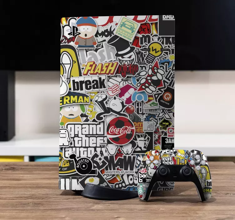 Skin PS5 "sticker bomb" - TenVinilo