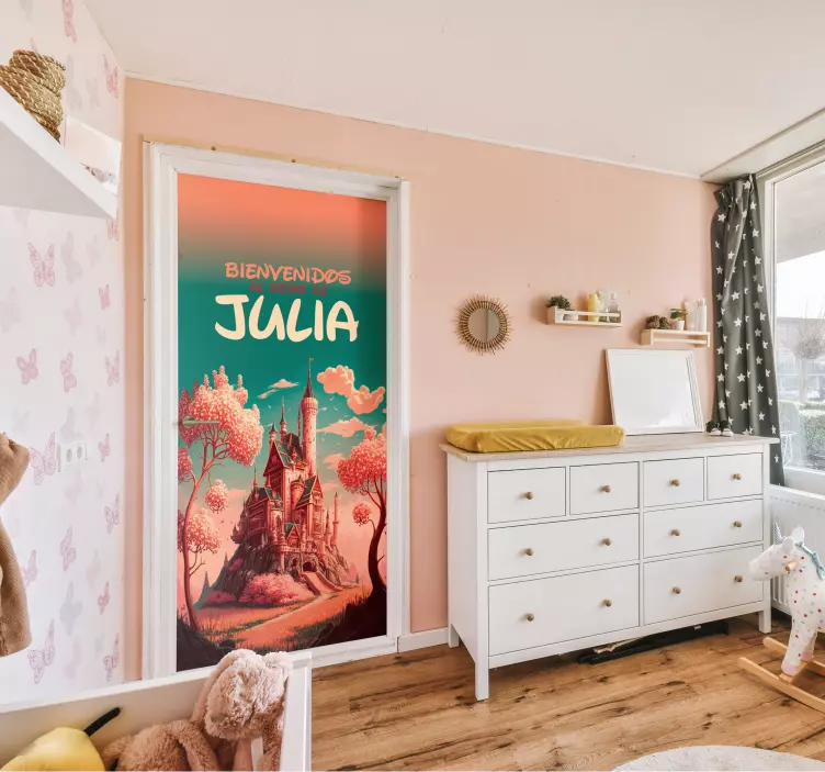 Vinilo puerta reino personalizado - TenVinilo