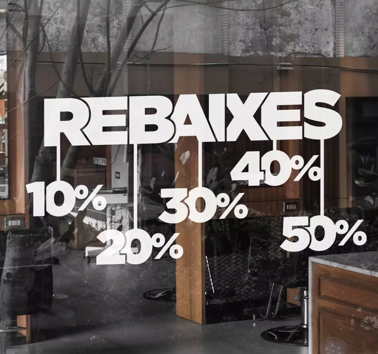 Vinilo rebajas texto en catalán - TenVinilo