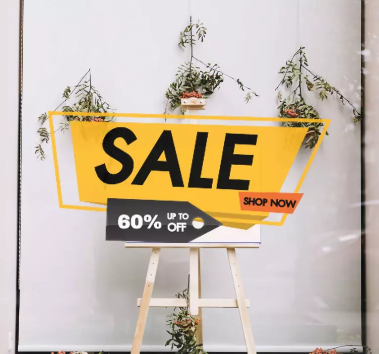 Vinilo rebajas anuncio de oferta promocional - TenVinilo