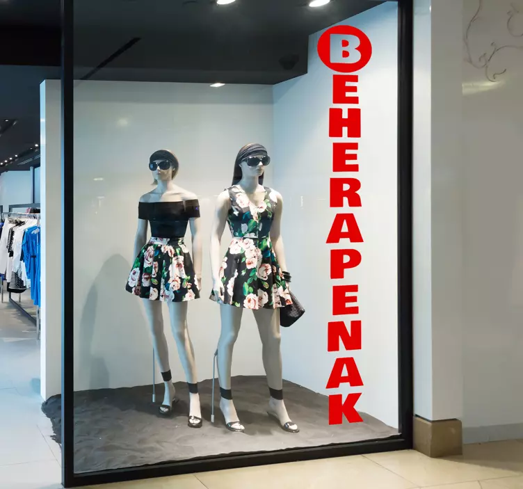 Vinilo rebajas beherapenak vertical - TenVinilo