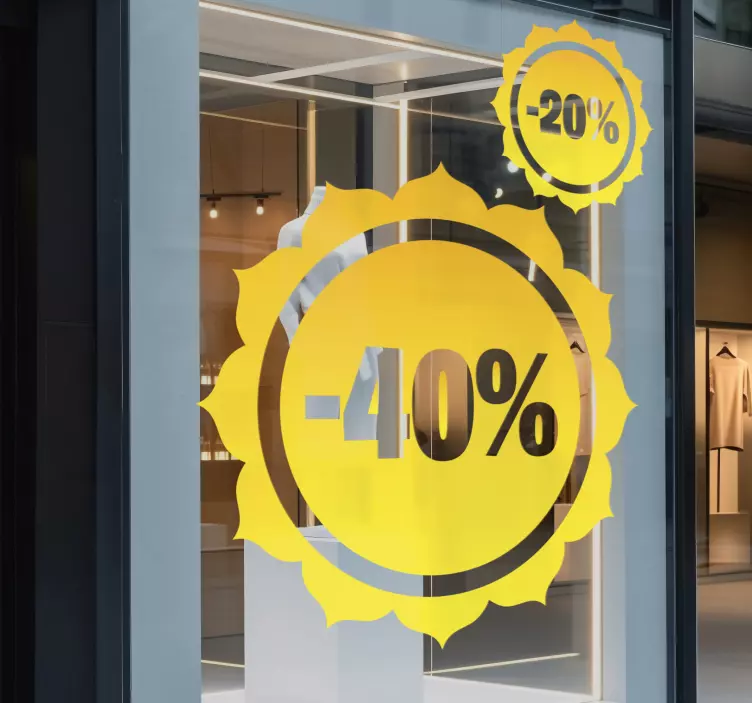 Vinilo rebajas de verano porcentaje personalizado - TenVinilo