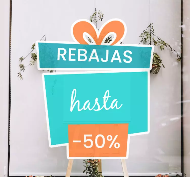 Vinilo rebajas forma regalo con descuento - TenVinilo