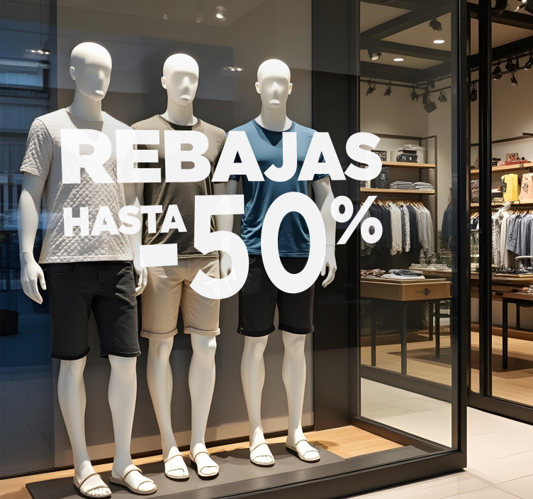 Vinilo rebajas para escaparates oferta - TenVinilo