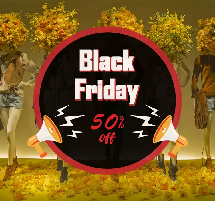 Vinilo Black Friday oferta de descuento promocional - TenVinilo