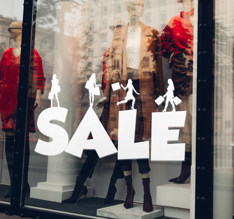 Vinilo rebajas pegatina de letrero de venta comercial - TenVinilo