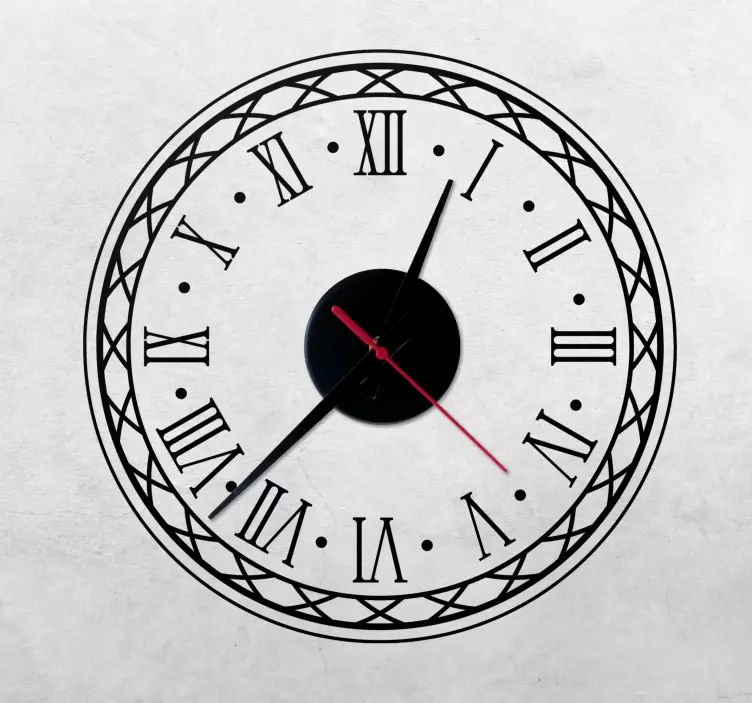 Vinilo reloj diseño romano clásico - TenVinilo