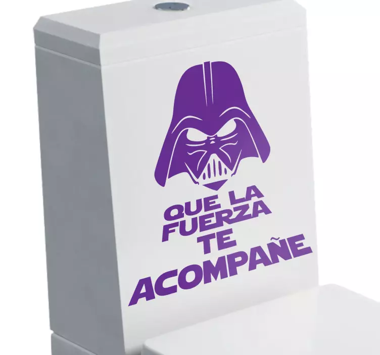 Vinilo para baños que la fuerza te acompañe - TenVinilo