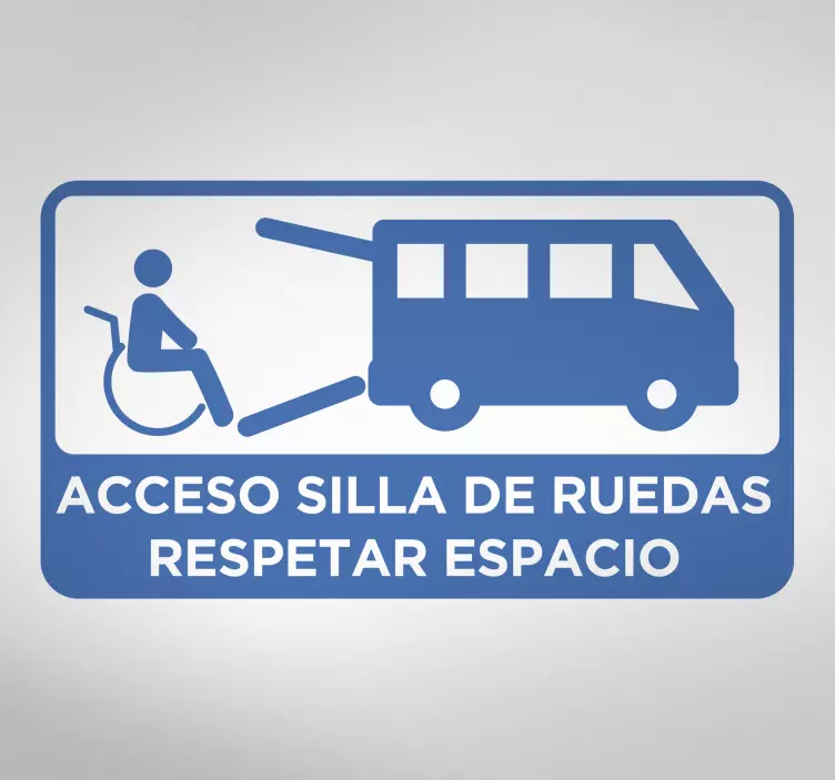 Vinilo señal de tráfico acceso discapacitados - TenVinilo