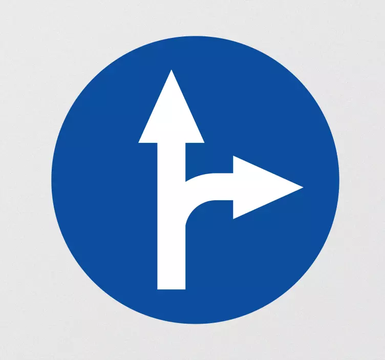 Vinilo señal de tráfico sentido obligatorio - TenVinilo