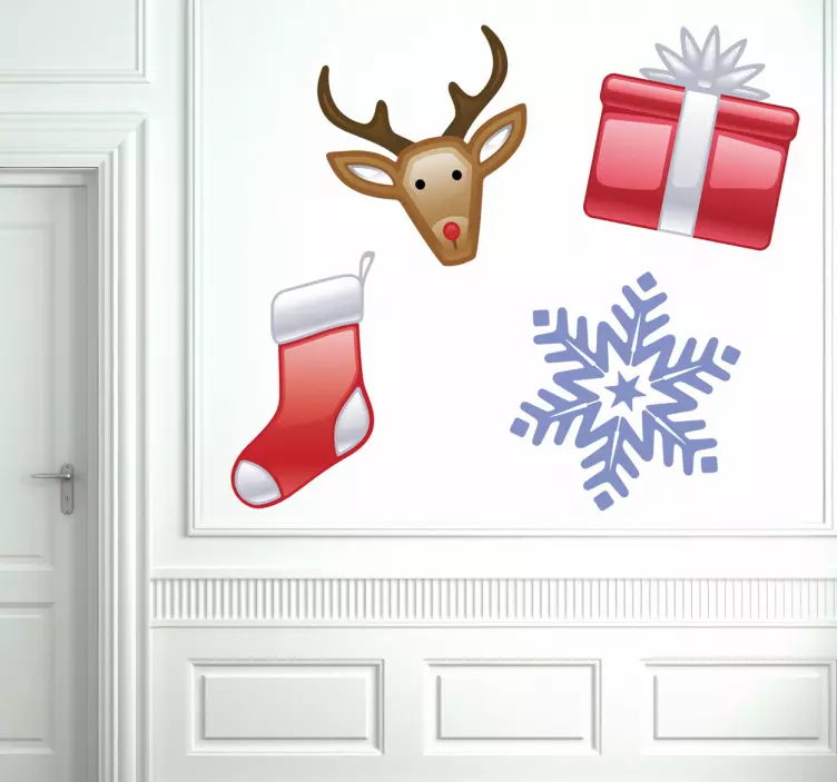 Vinilo símbolos festivos de vacaciones - TenVinilo