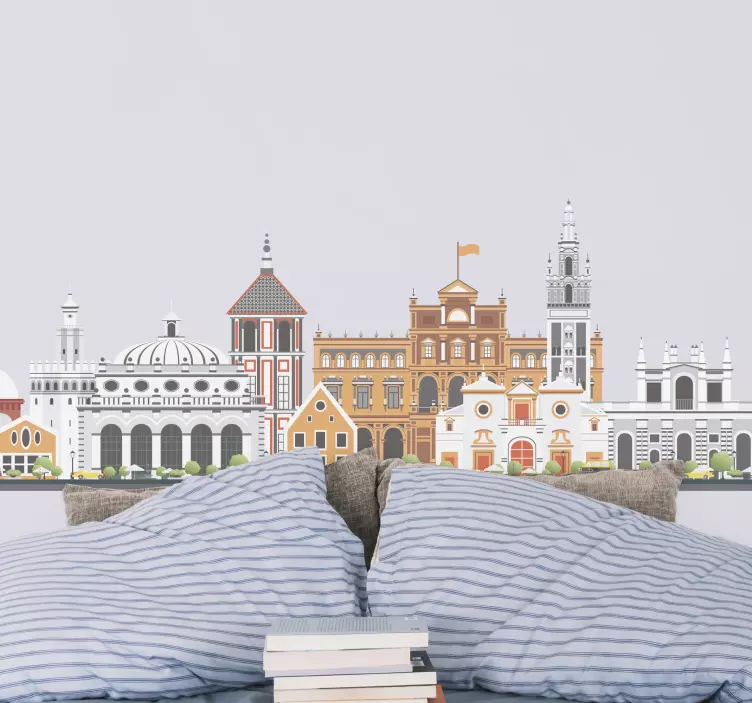 Vinilo skyline monumentos de Sevilla - TenVinilo