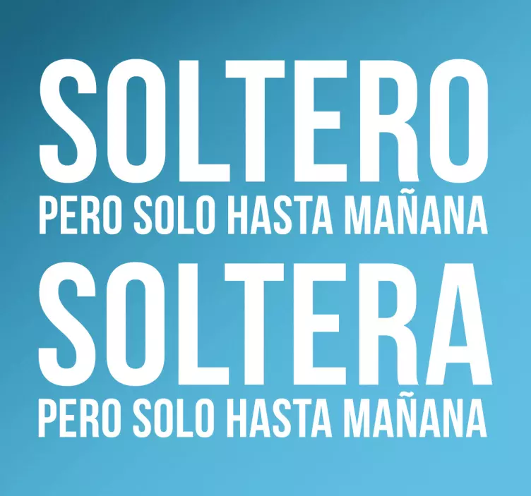 Vinilo soltero y soltera hasta mañana - TenVinilo