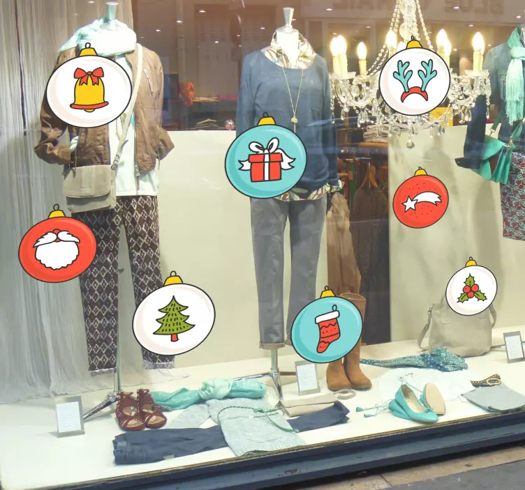 Vinilo stickers dibujos navidad - TenVinilo