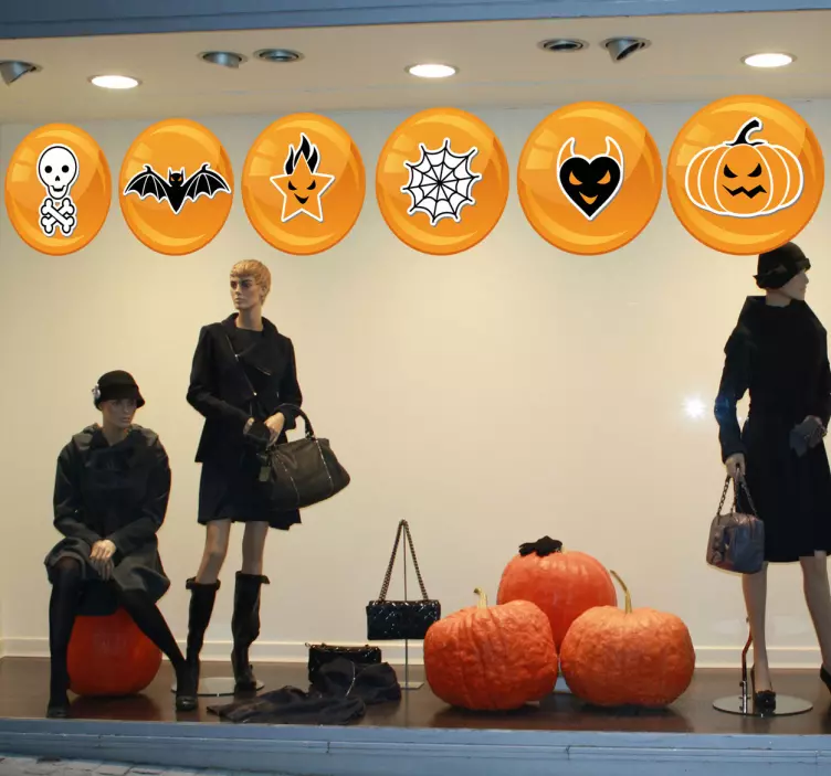 Vinilo stickers redondos halloween - TenVinilo