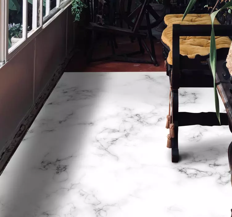 Pegatina para suelo mármol gris blanco - TenVinilo