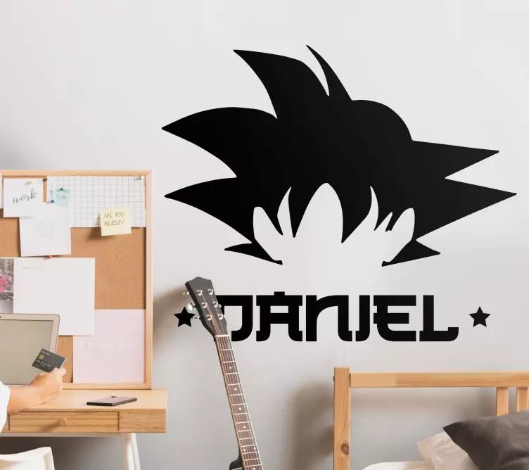 Vinilo superhéroe Goku personalizable - TenVinilo