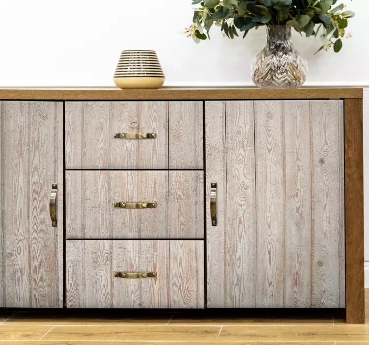 Vinilo para mueble tablero de madera rural - TenVinilo