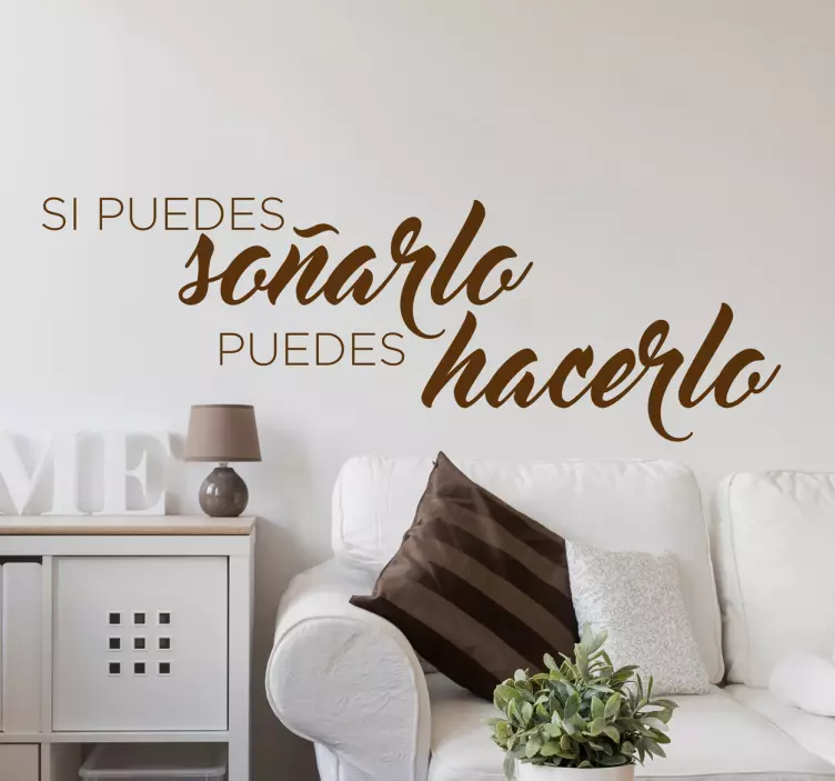 Vinilo decorativo pared frase motivacional soñar y hacer - TenVinilo