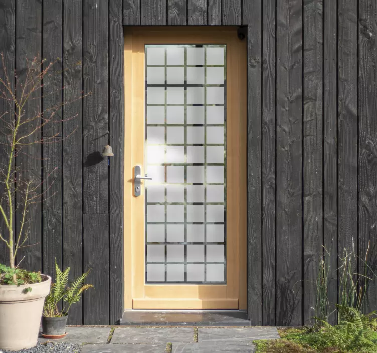 Vinilo para puerta cuadrados translúcidos - TenVinilo