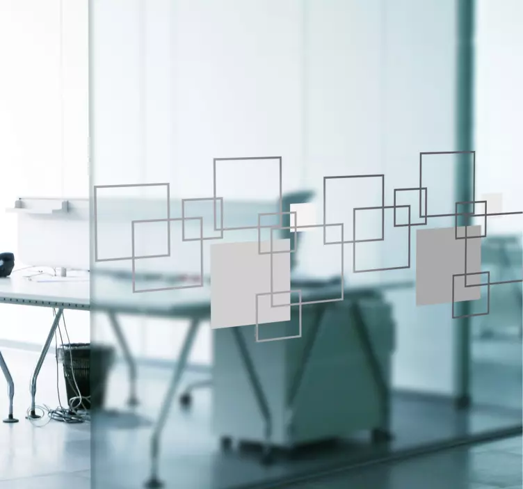 Vinilo para cristal ventana translúcido patrón geométrico - TenVinilo