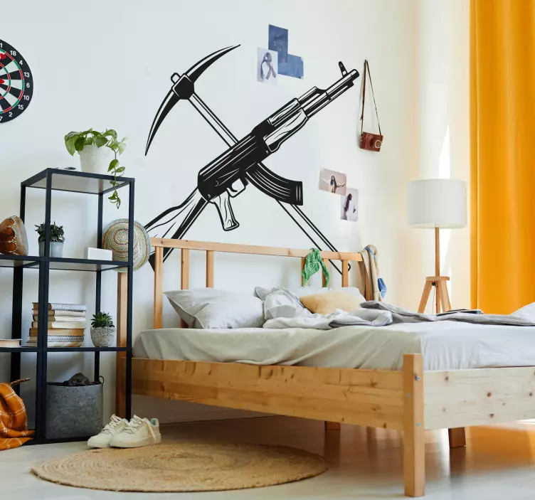 Pegatina videojuego picota y subfusil - TenVinilo