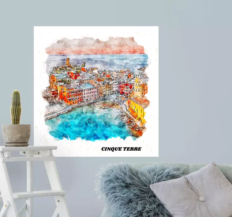 Vinilo vista de cinque terre - TenVinilo