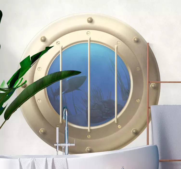 Vinilo vista de escotilla submarina - TenVinilo