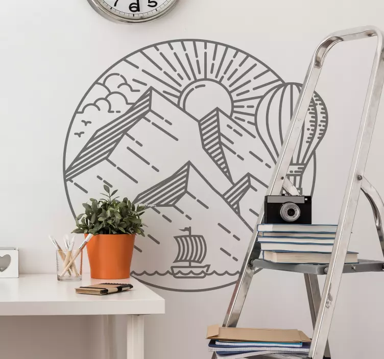 Vinilo vista escénica montañosa - TenVinilo