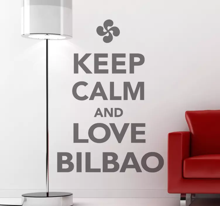 Vinilos Bilbao texto keep calm - TenVinilo