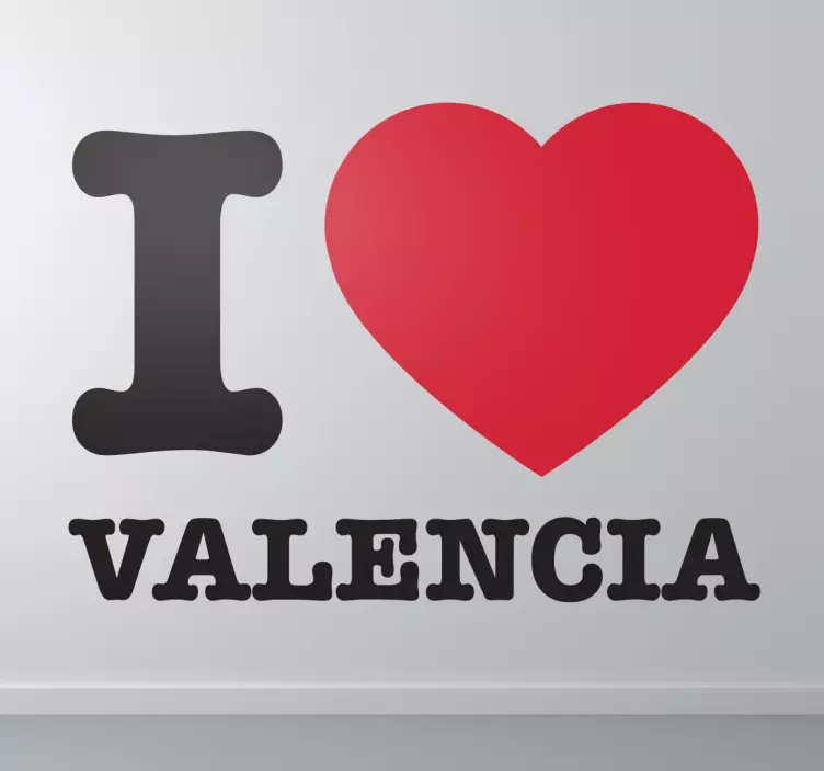 Vinilos decorativos Valencia I love - TenVinilo
