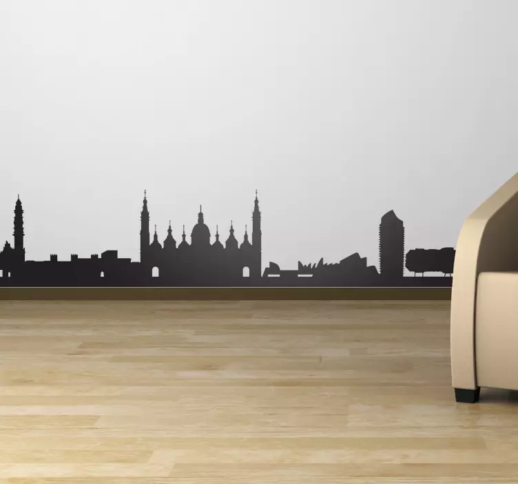 Vinilos decorativos Zaragoza skyline - TenVinilo