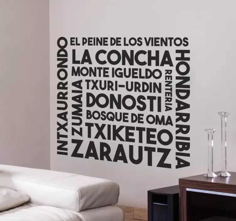 Vinilos Euskadi palabras Guipuzkoa - TenVinilo