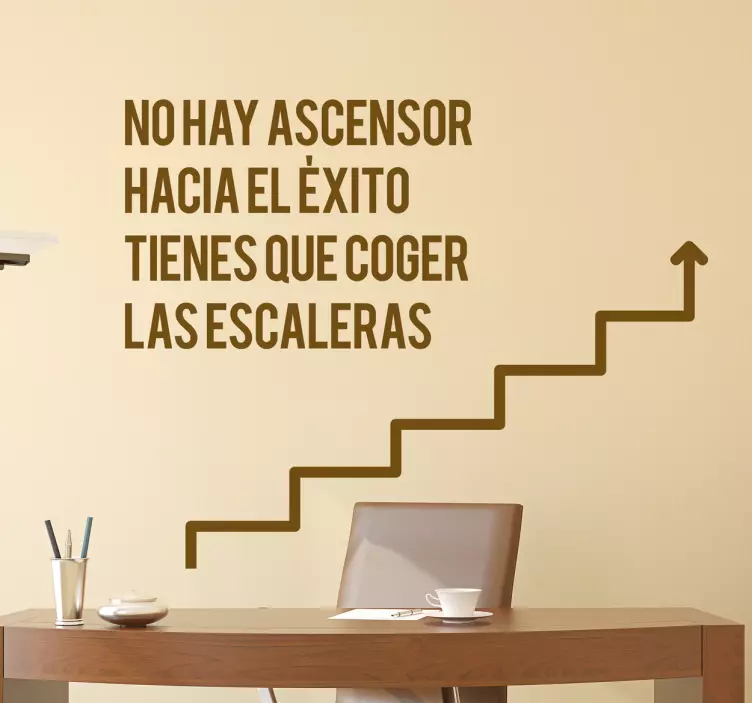 Vinilo pared frase motivadora sobre éxito - TenVinilo