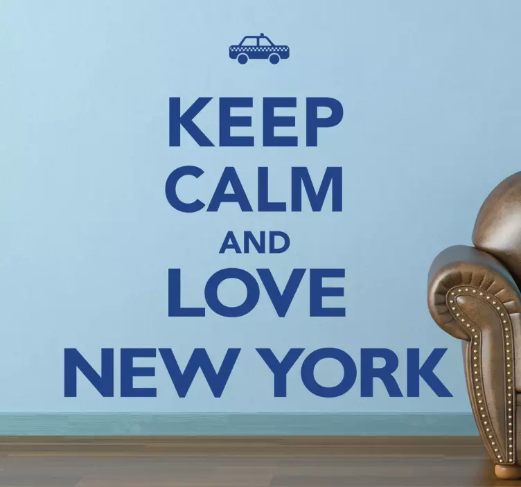 Vinilos New York texto keep calm - TenVinilo