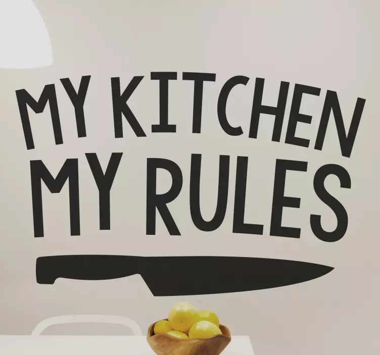 Vinilos para cocina kitchen rules - TenVinilo