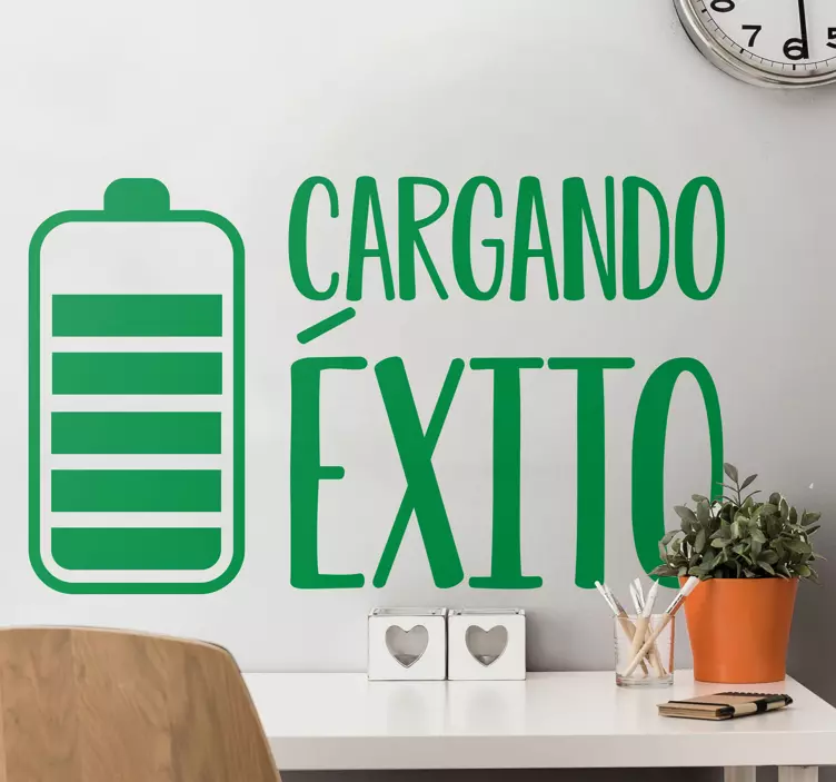 Vinilos despacho frase cargando éxito - TenVinilo