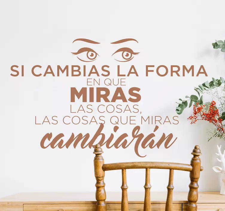 Vinilos textos motivación cambiar cosas - TenVinilo