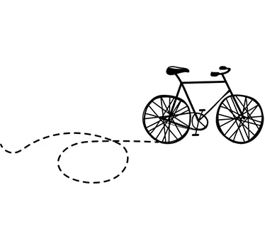Pegatinas bici dibujo camino - TenVinilo