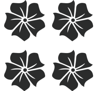 Pegatina para bicicleta paquete de flores hawaianas - TenVinilo