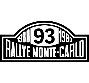Pegatina moto número de rally de montecarlo - TenVinilo