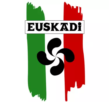 Vinilo bandera de Euskadi lauburu - TenVinilo