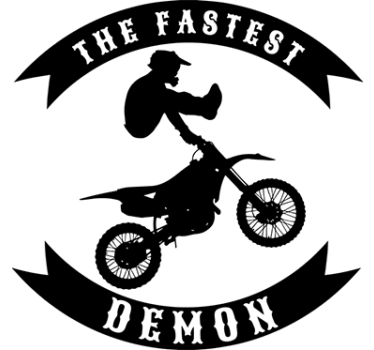 Pegatinas moteras fastest demon salto - TenVinilo