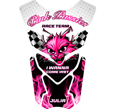 Pegatina moto gato rosa - TenVinilo
